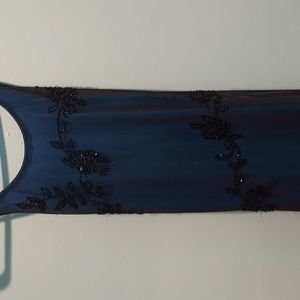 Blue evening gown